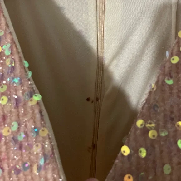 Azazie champagne shimmer dress - Picture 5 of 8